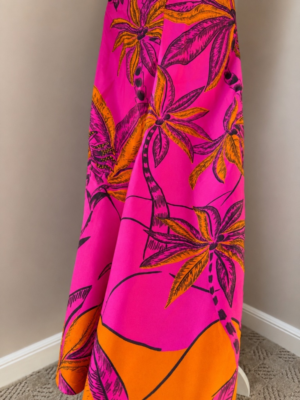 Farm Rio Pink Beach Forest Cutout Maxi Dress XS NWOT - Picture 9 of 11